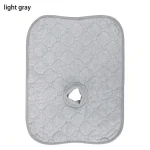 Tapis de bain bébé antidérapant microfibre texture gaufrée losanges drainage central couleurs gris clair entretien facile salle de bain sécurisé bébé