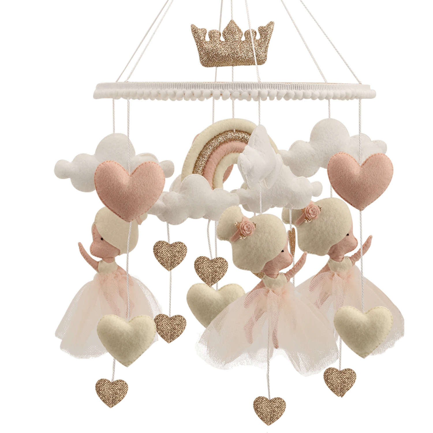 Mobile bébé princesse ballerine décoration chambre nurserie accessoires bébé fille nouveauné cadeau naissance