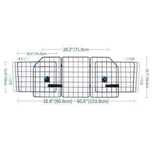 Barrière de sécurité pliable pour animaux de compagnie protection intérieure treillis métallique hauteur réglable design moderne robuste et durable Barrière de sécurité pliable pour animaux de compagnie protection intérieure treillis métallique hauteur réglable design moderne robuste et durable