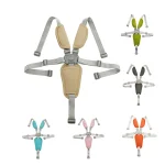 Harnais pour animaux chien chat harnais de sécurité ajustable coussinets rembourrés sangles en similicuir clips en plastique multiple coloris