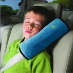 Oreiller de voiture pour bébé ceinture de sécurité automobile coussin d&rsquo;épaule harnais de protection oreiller de soutien pour enfants en bas âge  Blue
