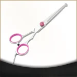 Ciseaux professionnels acier inoxydable pour coiffure design moderne avec poignées roses idéal pour soins cheveux domicile ou atelier  1PCS
