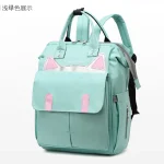 Sac à dos bébé multifonctionnel maman design chat oreilles tissu résistant compartiments spacieux portage confortable style moderne