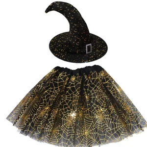 Costume sorcière enfant robe sorcière chapeau magicien accessoires halloween déguisement fête occasion enfant halloweenalloween fête noël pâques nouvel an