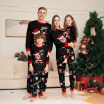 Pyjamas Noel famille correspondant mère fille père fils imprimé père noël dessin animé doux ensemble pyjama Noel Look cosy