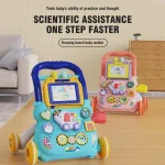 Marchette bébé planche dessin éléphant apprentissage marche jouet antiflexlover musique poussettes accessoires enfants 03 ans