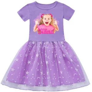 Robe princesse bébé fille Diana et Roma coton doux style Aline ruché manches pétale sans risque chimique