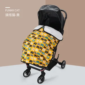 Couverture poussette bébé couverture coupevent accessoire poussette couverture imperméable garde au chaud 68x81cm jaune chat FUNNY CAT Couverture poussette bébé couverture coupevent accessoire poussette couverture imperméable garde au chaud 68x81cm jaune chat FUNNY CAT
