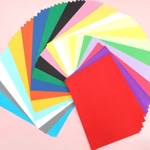 50 feuilles A4 papier coloré artistique bricolage créatif 10 couleurs variées idéal pour loisirs manuels et projets scolaires