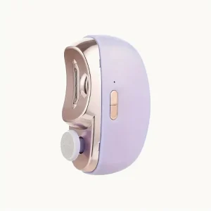 Appareil de soins de la peau électrique pour visage exfoliant et nettoyeur avec lumière rechargeable design violet moderne et ergonomique