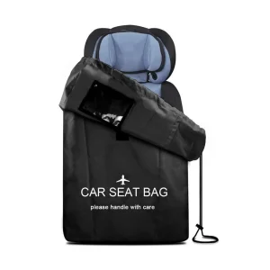 Sac de transport pour siège auto bébé imperméable portable grande taille Dimensions 85x45x45 cm Noir et Bleu