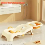 Fauteuil inclinable de bain pliable pour bébé chaise de shampoing réglable tabouret de bain sûr et confortable pour nourrissons