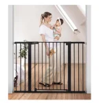 Porte pour bébé pour portes d&rsquo;escalier, fermeture automatique, porte pour chien Extra large pour la maison, montée à pression, marche facile à travers la porte pour animaux de compagnie