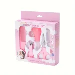 Kit de soins bébé 5 pièces ciseaux peigne coupeongles aspirateur nasal sans BPA pratique et sécuritaire pour bébé 03 ans