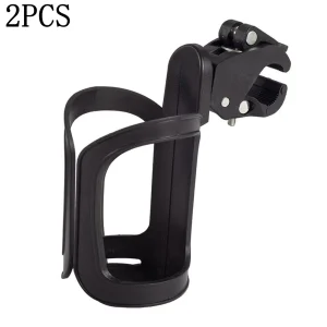 Portebouteille d&rsquo;eau pour vélo et poussette support multifonctionnel 2 pièces noir facile à fixer durable sécurisé accessoire bébé livraison directe