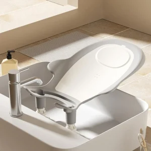 Siège de bain portable pour bébé support multifonctionnel design ergonomique ajustable drainage d&rsquo;eau sécurité comfort bébé 012 mois usage domestique comptoir ou baignoire