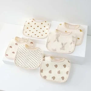 Ensemble de bavoirs en coton pour bébé 6 pièces motifs variés pressions doux adapté 036 mois usage quotidien protection vêtements