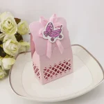 Boîte à Bonbons pour BiSantos de Bébé, Cadeau d&rsquo;Anniversaire pour Enfant, Sac de ixPréChristophe avec Nministériels d Autocollant, Fournitures de Révélation du Sexe, 12 Pièces – Pink 6