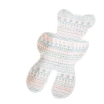 Coussin de refroidissement pour poussette bébé tapis de jeu en forme d&rsquo;ours doux et respirant essentiel de voyage accessoire bébé