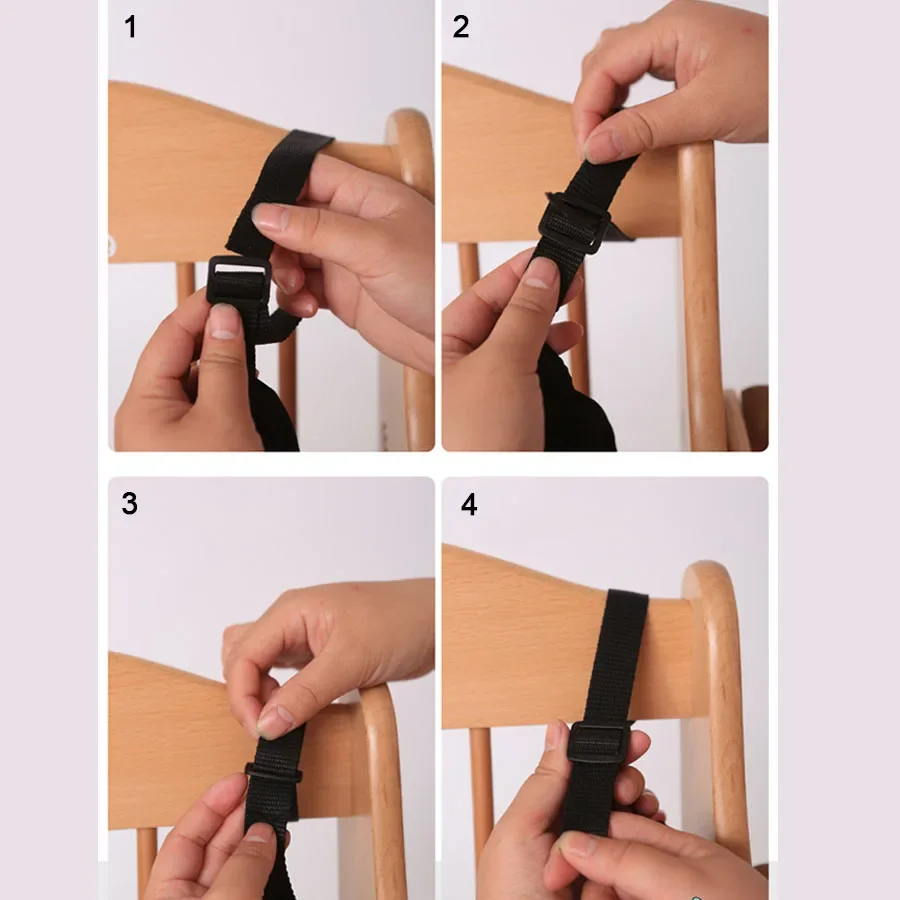 Ceinture de sécurité 5 points pour poussette harnais universel maintien sécurisé bébé matériau nylon durable noir ajustable