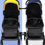 Connecteur universel de poussette pour bébé adaptateur de connecteur de poussette sangle sécurisée réglable joints triplets chariot bébé usage quotidien design moderne sécurité renforcée