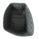 Organisateur intérieur sac à langer design moderne en similicuir noir surpiqûres dorées compartiments spacieux antiglisse