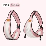 Portebébé ergonomique maille respirante rose cuir label confort usage quotidien sortie ville promenade bébé 02 ans