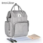 Sac à dos bébé Insular sac à langer voyage grande capacité 多 compartiments design minimaliste matériau résistant portable ajustable idéal pour parents actifs 06 ans style urbain épuré qualité premium