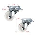 Roulettes meubles 25mm pivotantes pour poussette support caoutchouc roues à billes lourdes accessoire ménager 4pcs