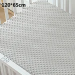 Couvrelit bébé 3D en velours à pois matelas housse en polyester texture douce gris clair 120x60cm hiver confort sécurité enfant