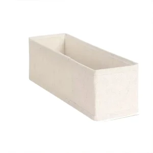 Organisateur de rangement en tissu pour armoire vêtements boîte de rangement beige 33x10x10cm