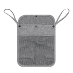 Organisateur de rangement suspendu pour poussette sac en tissu gris grande capacité boutons fixés poignées latérales design moderne Mesh inférieur