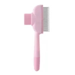 Peigne démêlage cheveux fins dents fines métalliques manche ergonomique couleur rose usage quotidien design moderne confort optimal outil coiffure pratique