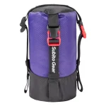 Sac de rangement compact polyester Subito Gear violet noir randonnée camping voyage outdoor portage bébé gain de place