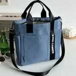 Sac à main en nylon imperméable design moderne sac de voyage versatile poche extérieure bandoulière réglable bleu