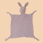 Couverture Bunny Lovey pour bébés doudou en mousseline de coton sécurité et apaisement pour bébé 13 ans