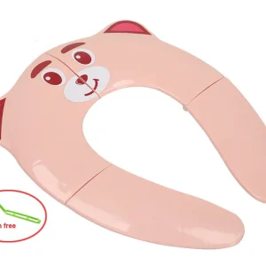Siège toilette bébé pliable voyage apprentissage toilettes coussin urinoir pink bear enfant design ludique facile nettoyage Siège toilette bébé pliable voyage apprentissage toilettes coussin urinoir pink bear enfant design ludique facile nettoyage