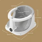 Siège de bain bébé assis détecteur de température siège douche bébé安全 support bain bébé 612 mois design moderne matériau PP entretien facile usage maison/voyage coloris gris