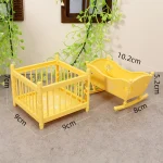 Ensemble Miniature Maison Poupée Berceau Parc Jouets Décoration Enfant Accessoires Créatifs Éveil Enfant Enfant Jeu Éducatif Sécurité Douceur