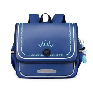 Sac à dos d&rsquo;école pour garçon et fille style japonais grande capacité collection 2024 matériau PU dimensions 34x30x15cm couleur bleue