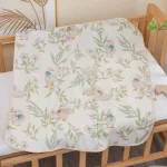 Couverture bébé en gaze coton douce design canards fleurs style pastoral 75x100cm texture légère idée cadeau naissance