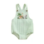 Salopette bébé garçon fille animaux verts coton bio éco responsable mode enfant confortable