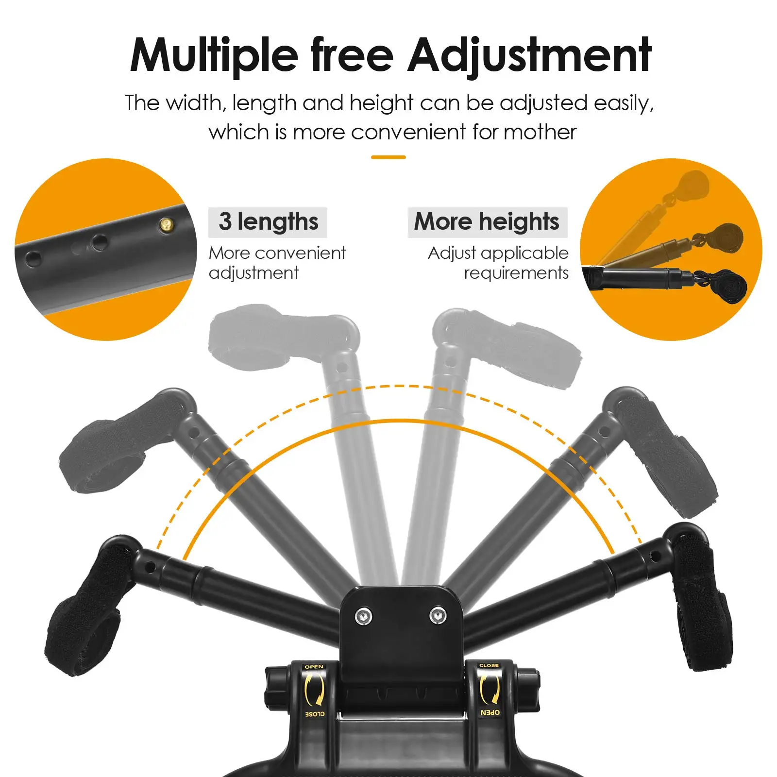 Planche de Buggy Portable avec siège, planches universelles pour enfants, planche debout 360 °   Accessoire de landau rotatif pour enfants 25kg