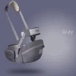 Portebébé ergonomique hanche compact confort bébé écharpe kangourou ventilation mesh sécurité parent style moderne gris denim