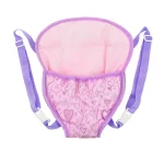 Portebébé à l&rsquo;avant pour enfant poussette accessoire tissu doux motifs cœurs rose intérieur violet extérieur sangles ajustables portage confortable bébé 02 ans parent enfant