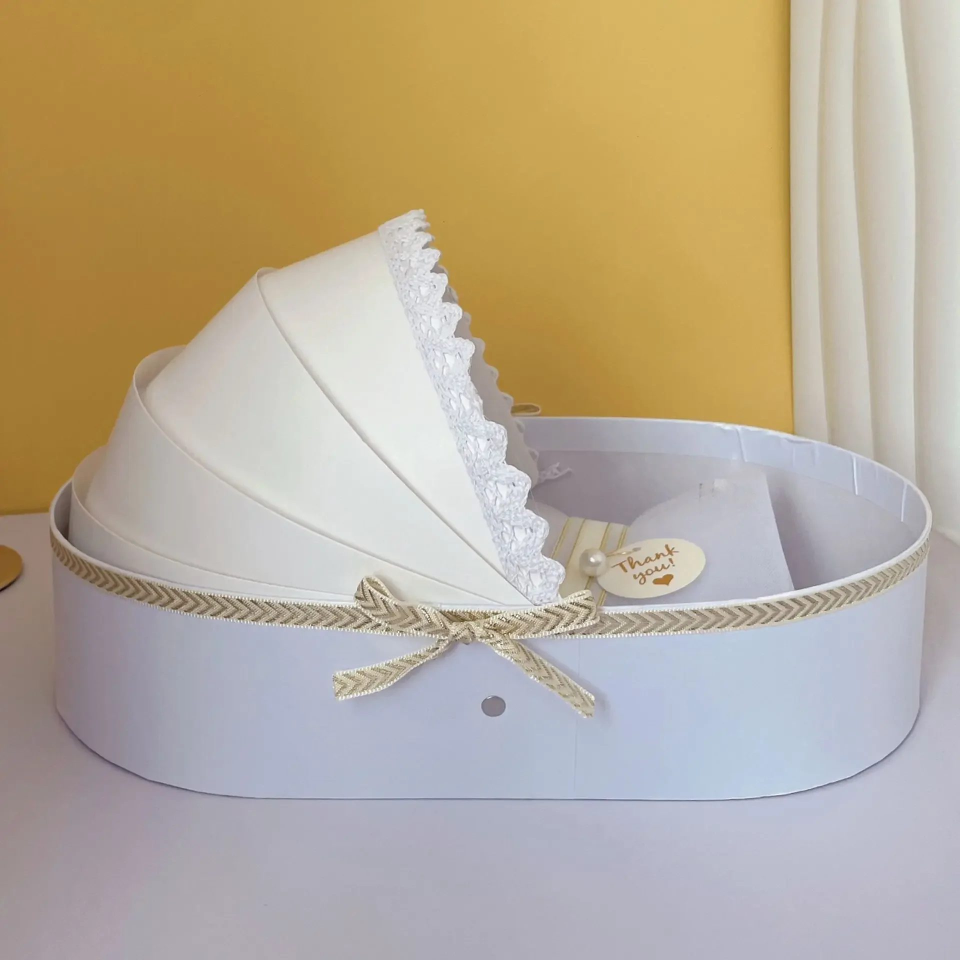 Coffret cadeau bébé nouveauné boîte à gâteaux de lune souvenir 100 jours cadeau anniversaire 1 mois 1 an sac carton blanc français petit format 33x17x8cm