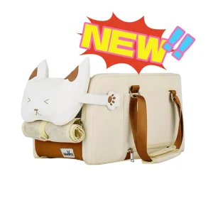 Siège de voiture pour chiens et chats rehausseur sur accoudoir sac de voyage avec sangle de transport facile portable et sécurisé