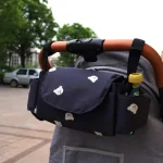 Sac de poussette pour bébé organisateur de landau portebouteille accessoires poussette caddie suspendu sac de rangement sac de maman  Bears