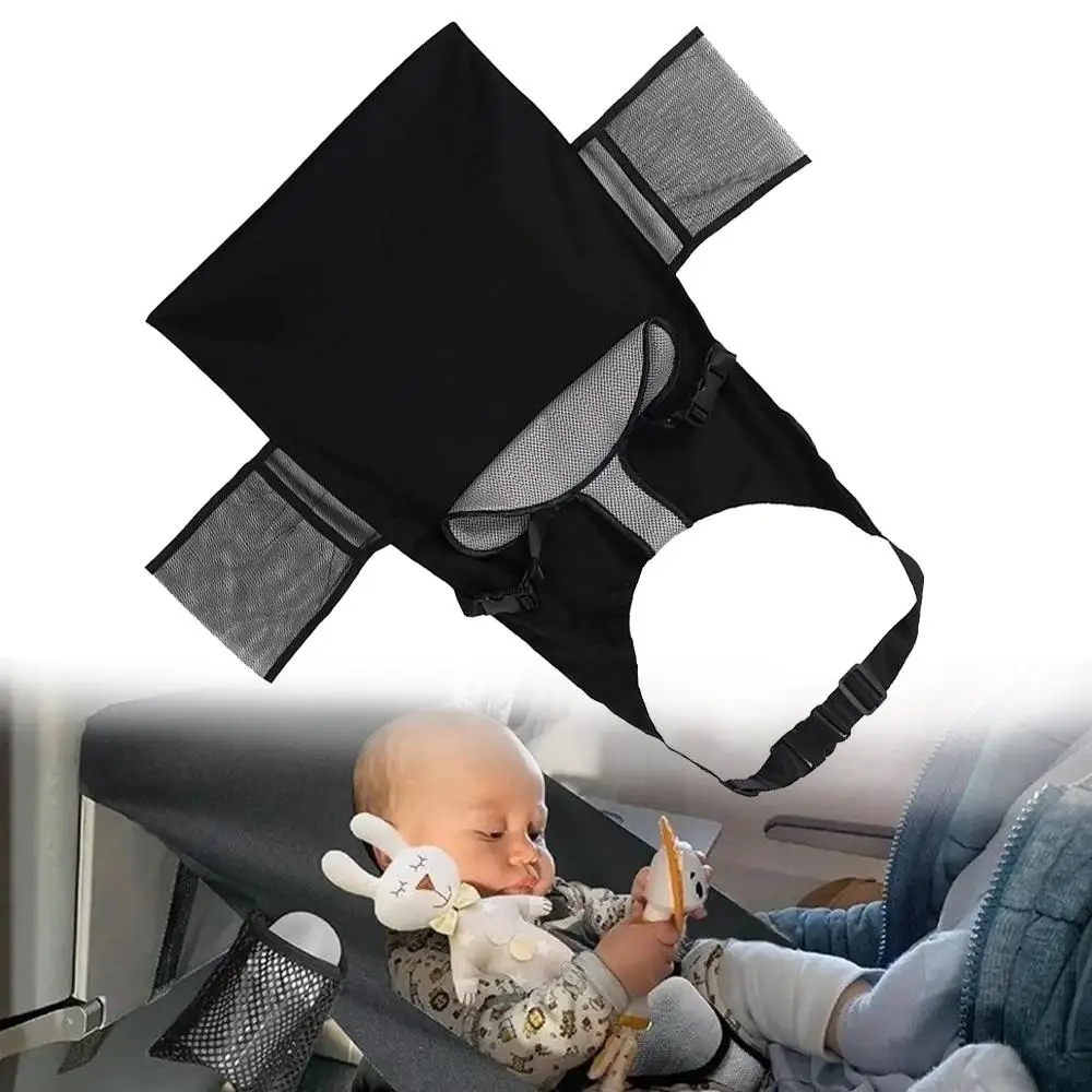 Lit d&rsquo;avion de voyage pour bébé extension siège voiture reposepieds portable hamac bébé lit de sommeil compact sécuritaire et facile à transporter