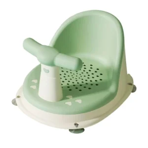 Chaise de bain pour bébé antidérapante siège de douche confortable design moderne avec motifs cœur matériau sûr nonslip drainage intégré  Vert